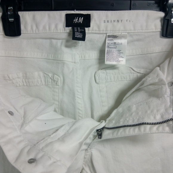 H & M Skinny Fit Women's Size 29 White Jeans 28x29 - Picture 7 of 7